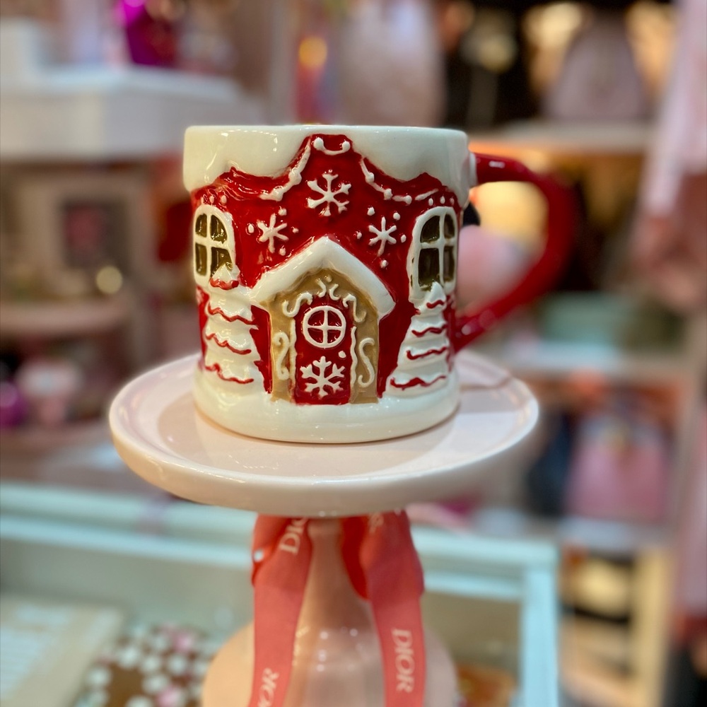 New Gingerbread House Red and White Mug